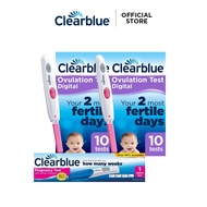 [Bundle of 3]Clearblue Digital Ovulation Test Kit 1 Digital Holder & 10 Tests x2 + Pregnancy Test w 