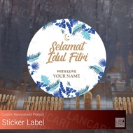 Sticker Label Idul Fitri Packaging Minuman amplop custom snack stiker