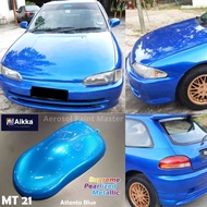 Aikka MT21: Atlanta Blue Supreme Pearlized Metallic Colour Effect for Car / Motor Spray Painting Rea