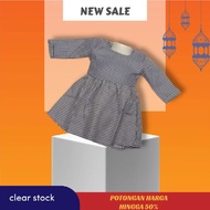 Dress baju baby budak perempuan kain cotton korea kpop bawah 5 tahun