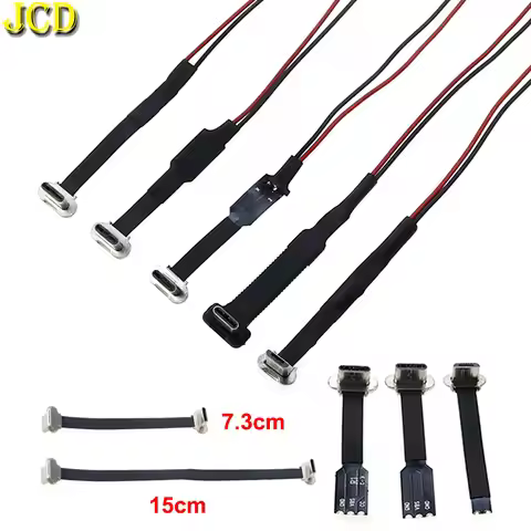 JCD Micro USB C Type-C FPC 2Pin 3Pin With Resistor R1 Soft Flat Cable Male Plug Mobile Phone Fast Ch