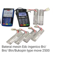 Baterai mesin Edc ingenico Bri/Bca/ Bni/ Btn/Bukopin/Mandiri type move 2500 Termurah