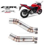 PYMOTO Motorcycle Exhaust Pipe Middle Section CBR300 CBR250R CBR500R CB500X CB500F
