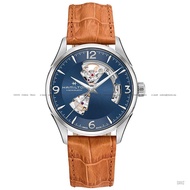 HAMILTON H32705541 Men's Watch Jazzmaster Open Heart Automatic 42mm Leather Strap Blue Tan *Original