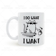 I DO WHAT I WANT I WANT I WANT to DO WHAT I WANT Office School Mug Sunglasses Cat Raccoon