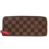 近新 路易威登 Damier Portefeuille Clemence N60534 Damier 帆布ブラウン長版皮夾 LV 1228 [二手]LOUIS VUITTON