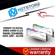 G.SKILL TRIDENT Z5 ROYAL DDR5-6400 CL32-39-39-102 1.35V 96GB (2x48GB) INTEL XMP - SILVER - F5-6400J3