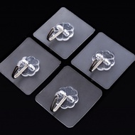 Strong Adhesive Hook Transparent No-Drill Strong Adhesion Household Hook Strong No-Trace Invisible H