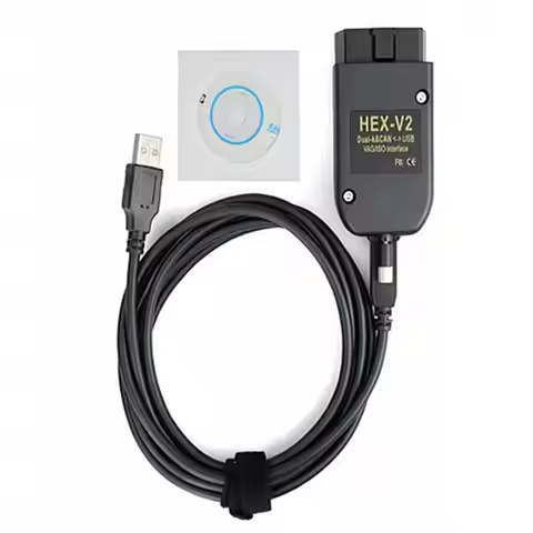 A86E-HEX V2 VAGCOM FT232 V25.3 VAG Scanner Tool KKL VCDS Cable OBD2 Diagnostic Cable Multi-Language 