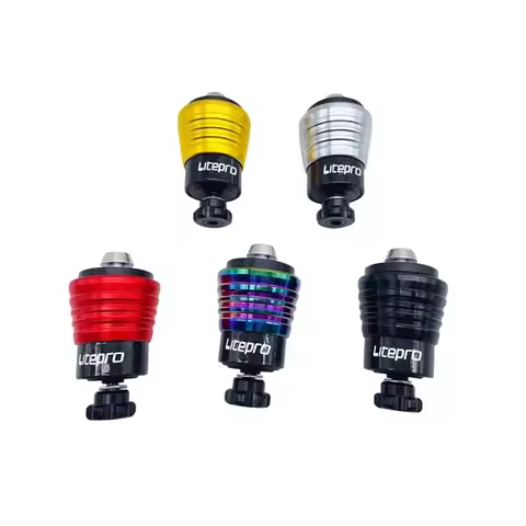 LITEPRO Folding Bike Carbon Fiber Rear Shocks Spring Titanium Shaft Shock Absorber EIEIO For Brompto