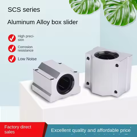 1/4PCS Aluminum Alloy Box Type Linear Slider SCS6UU SCS8UU SC10UU SCS12UU 16UU SCS20UU Linear Bearin
