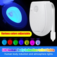 7-Color Bathroom Toilet LED Night Light Smart PIR Motion Sensor Toilet Seat Night Light 3 Modes Waterproof Backlight For Toilet Bowl LED WC Toilet Light for Boys Girls Teen Kids