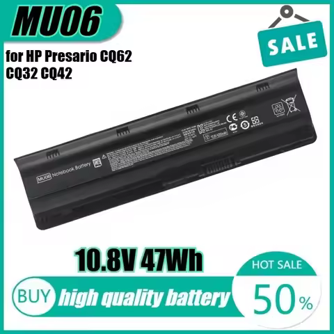 10.8V 47Wh MU06 Laptop Battery for HP Presario CQ62 CQ32 CQ42 593553-001 DM4 HSTNN-IB0X