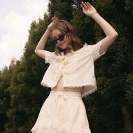 lookbooklookbook ruffle top ivory lace
