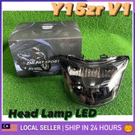 Zhipat Yamaha Y15 V1 LED Head Lamp Y15ZR V1 HEADLIGHT EXCITER 150 YSUKU Y TINTED SET LAMPU LC HEADLA