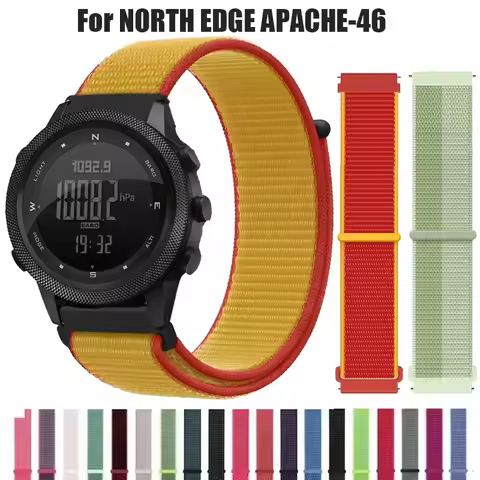 22mm Sport Nylon Loop For NORTH EDGE APACHE-46 Men Women Outdoor Wrist Strap For NORTH EDGE APACHE-4