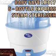 0IPZ BABY SAFE LB317 6-BOTTLE EXPRESS STEAM STERILIZER MQIM BOTTLE STERILIZER