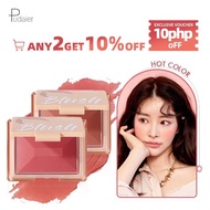 Pudaier Matte Blush Palette with Mirror Makeup Soft Mist Cheek Blush Powder 9 colors