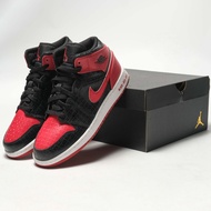 WOMEN'S SNEAKERS AJ 1 SNEAKERS A1R J*RDAN 1 MID BRED PATTERN/