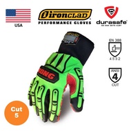 IRONCLAD Kong Deck Crew Cut 5 Impact & Cut Resistant Mechanics Green Glove, USA