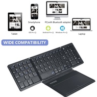 JOMAA Foldable Keyboard Bluetooth Wireless Keyboard With Touchpad Portable keyboard Ultra Slim Pocket Folding Keyboard For Windows/Android/ IOS/OS/HMS Tablet PC