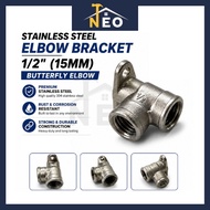 Stainless Steel 1/2" (15mm) Butterfly Elbow Stainless Steel Elbow with Bracket Elbow Bracket