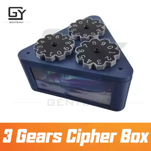GENTENLY Escape Room Prop Cipher Box Coded Wheels Exit Room Puzzle Kits Anti-Theft Device Unlocking 