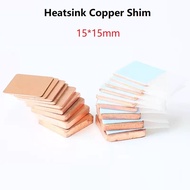 15*15mm Heatsink Copper Shim Thermal Pads for Laptop IC Chipset GPU CPU Adhesive(3M8810) / Non adhes