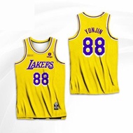 LOS ANGELES LAKERS CHAEWON YUNJIN EUNCHAE  KAZUHA FULL SUBLIMATED JERSEY