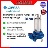 Lowara Xylem DL90 Submersible Stainless Steel Pumps pumping sewage, solid filaments empty sumps sept