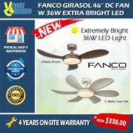 Fanco Girasol 46 DC Ceiling Fan w 36W Extra Bright LED Light