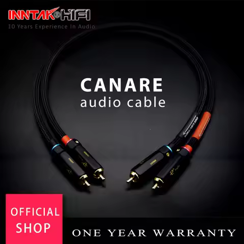 2Pcs/Pair CANARE Professional Audio Grade Self-locking RCA To RCA HIFI For Amplifier DAC TV NO1101