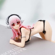 Kawaii Anime Supe Figure Sonico Two-dimensional Bikini Sex Girl PVC Action Noodle Stopper Collection