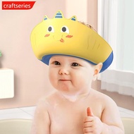 CRAFTSERIES Baby Shower Soft Cap Adjustable Hair Wash Hat for Kids Ear Protection Safe Children Sham