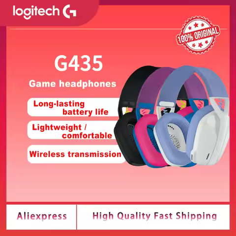 original Logitech G435 Wireless Bluetooth Headset with Microphone - Ideal for Mobile, Computer and G