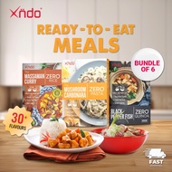 Xndo Bundle of 6 Ready-to-eat Zero™ Meal [Healthy and Low Carb]