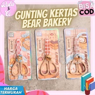CUTE UNIQUE BEAR BAKERY COVER PAPER SCISSORS CUTE BEAR BAKERY SCISSORS UNIQUE PLASTIC COVER BAKERY B