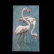 德國麥森MEISSEN 大型浮雕陶版火鶴一級典藏品