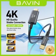 BAVIN HD26 4K High Speed USB-C to HDMI Adapter Cable Plug & Play for TV/Laptop/Tablet/Smartphones