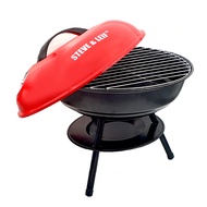Steve & Leif Red Portable Outdoor Charcoal BBQ Grill (36cmx40cm)