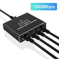 Gigabit Ethernet Splitter 1 in 2/3/4 out 1000Mbps RJ45 LAN Internet Splitter 100M for Computer/Switc