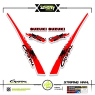 STRIPING SUZUKI CRYSTAL TUNE MOTIF X5 STICKER CRYSTAL TUNE CUSTOM STICKER ORIGINAL CRYSTAL MOTORCYCL