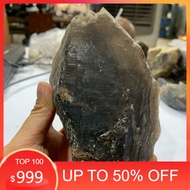 1 Trụ  thạch anh đen nguyên bản ( thật) nh bóng dùng trang trí nhà cửa nặng 850g(L19) dùng làm trang