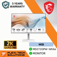 Flexi Tech MSI Modern MD272QPW Business Monitor - White 27" 2560 x 1440 (WQHD) 75Hz