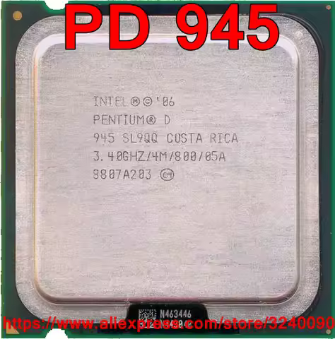 Original Intel CPU Pentium D 945 Processor PD 945 3.40GHz/4M/800MHz Dual-Core PD945 Socket 775 free 