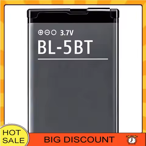 Reliable Replacement 870Mah BL-5BT Durable For Nokia 2608 2600C 7510A 7510S N75 Mobile Phone Battery