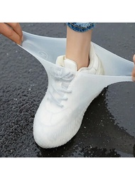 1 雙,塑膠鞋套,防雨防沙加厚矽膠雨鞋套,可重複使用的男女 Tpe 鞋套 - 保護鞋子免受髒污