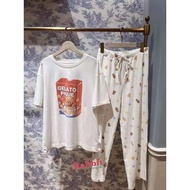 Little Rabbit Grocery Shop Japan Gelato pique Teddy Bear Breakfast Cereal Modal Home Pajamas Set