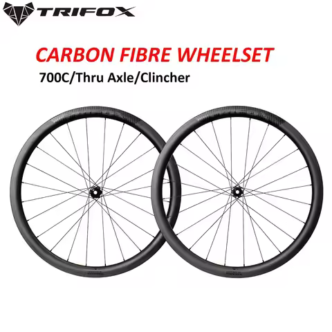 TRIFOX Carbon Road Bike Wheels Disc Brake Center Lock 700C40/45/50/60MM Road Bike Wheelset For SHIMA