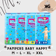 Pampers - (1 Pack) BABY HAPPY 1KG PANTS BABY Diapers Size M 34+4/L 30+4/XL 26+4/XXL 24+4 BABY PANTS Pampers Kids BABY